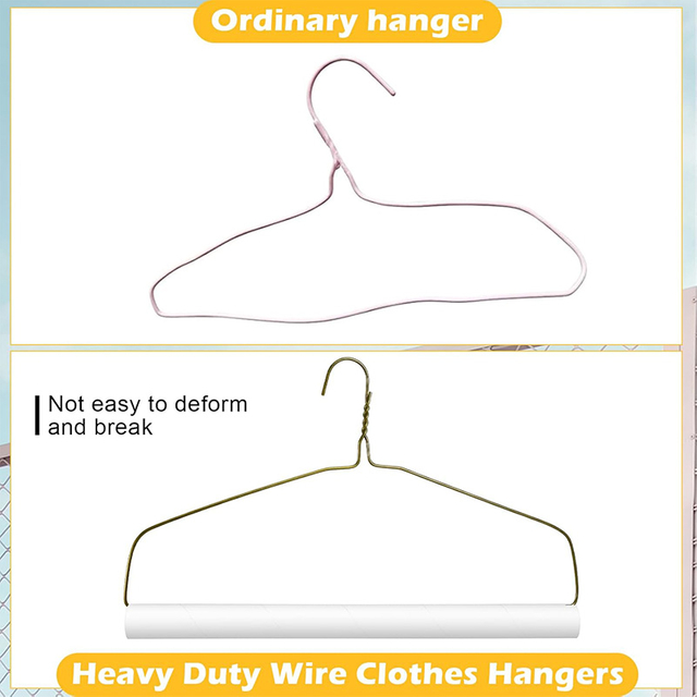 18 Inch 10.5 Gauge Gold Drapery Hanger for Laundry