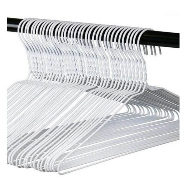 Laundry Hangers for Clothes Wire Coat Hangers Steel White Hangers Wire Iron