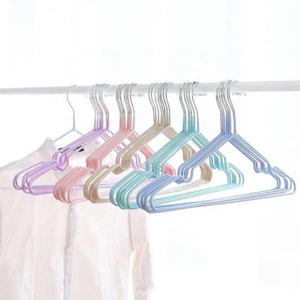 Non-slip Dip Plastic Clothes Hangers Metal Clothes Hanger PVC Coated