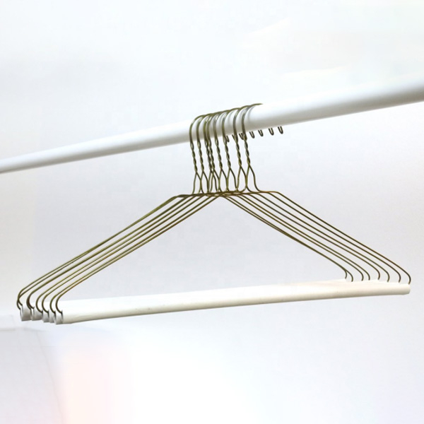 16 Inch 14.5G Gold Strut Hangers for Laundry Dry Cleaner Use
